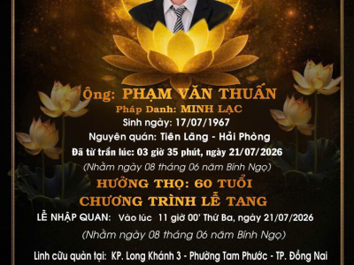 LỄ TANG PHẠM VĂN THUẤN