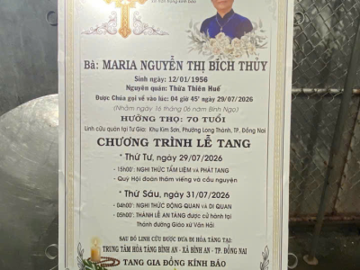 LỄ TANG BÀ MARIA NGUYỄN THỊ BÍCH THỦY