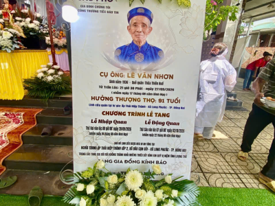 LỄ TANG ÔNG LÊ VĂN NHƠN