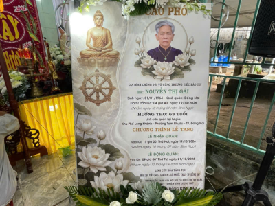 LỄ TANG BÀ NGUYỄN THỊ GÁI
