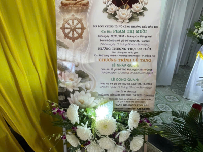 LỄ TANG BÀ PHẠM THỊ MƯỜI