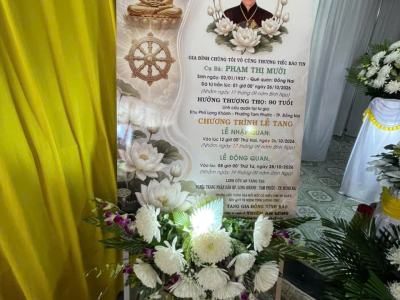 LỄ TANG BÀ PHẠM THỊ MƯỜI