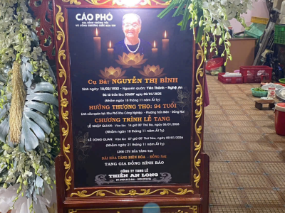 LỄ TANG CỤ NGUYỄN THỊ TÂM