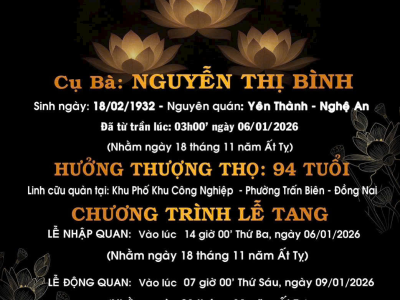 LỄ TANG CỤ NGUYỄN THỊ BÌNH
