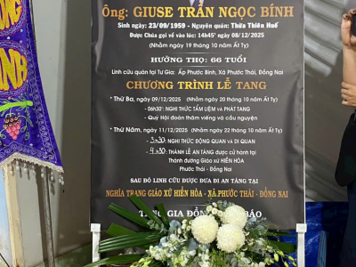 LỄ TANG GIUSE TRẦN NGỌC BÍNH