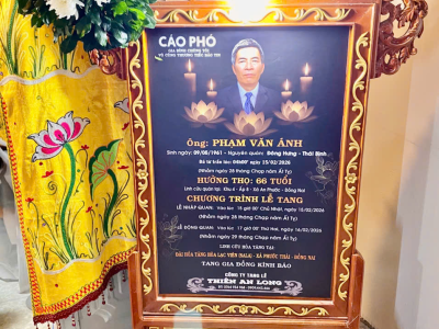 LỄ TANG ÔNG PHẠM VĂN ÁNH