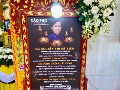 LỄ TANG BÀ NGUYỄN THỊ MỸ LIÊN