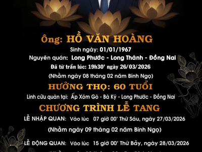 LỄ TANG ÔNG HỒ VĂN HOÀNG