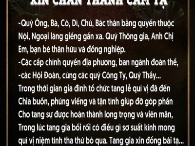 LỄ TANG ÔNG NGUYỄN VĂN TUẤN