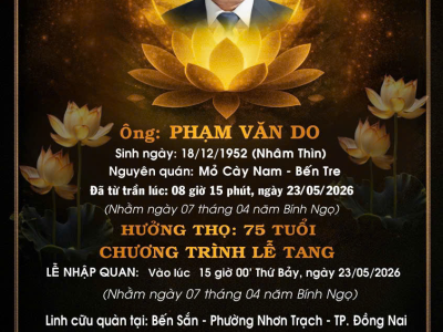 LỄ TANG ÔNG PHẠM VĂN DO